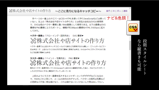 CSSで色を変えられるSVG画像とPNG画像の拡大例